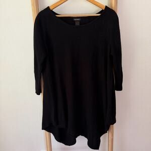 Philosophy Dane Lewis 100% Cashmere Black Tunic Sweater Medium